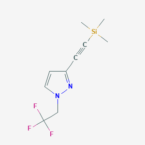 1-(2,2,2-Trifluoroethyl)-3-[(trimethylsilyl)ethynyl]-1H-pyrazole - 
