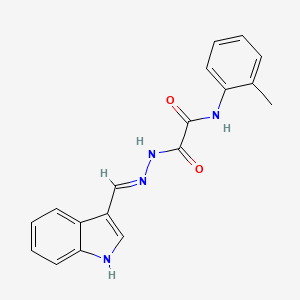 2-(2-((1H-Indol-3-yl)methylene)hydrazinyl)-2-oxo-N-(o-tolyl)acetamide - 571164-72-2