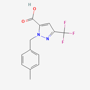 1-(4-Methylbenzyl)-3-(trifluoromethyl)-1H-pyrazole-5-carboxylic acid - 1946823-87-5