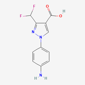 1-(4-Aminophenyl)-3-(difluoromethyl)-1H-pyrazole-4-carboxylic acid - 