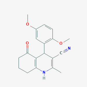 4-(2,5-dimethoxyphenyl)-2-methyl-5-oxo-4,6,7,8-tetrahydro-1H-quinoline-3-carbonitrile - 