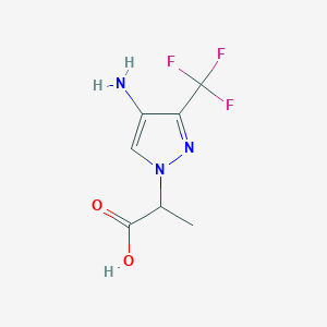 2-[4-amino-3-(trifluoromethyl)-1H-pyrazol-1-yl]propanoic acid - 