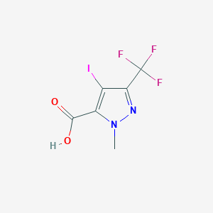 4-iodo-1-methyl-3-(trifluoromethyl)-1H-pyrazole-5-carboxylic acid - 