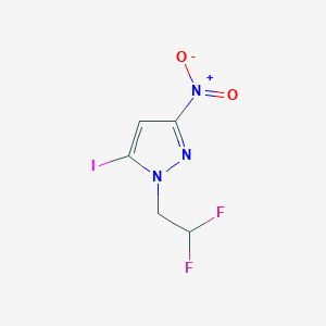 1-(2,2-Difluoroethyl)-5-iodo-3-nitro-1H-pyrazole - 