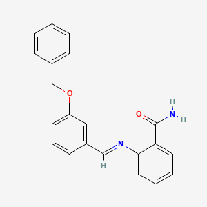 2-({(E)-[3-(benzyloxy)phenyl]methylidene}amino)benzamide - 
