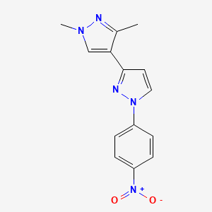1',3'-dimethyl-1-(4-nitrophenyl)-1H,1'H-3,4'-bipyrazole - 