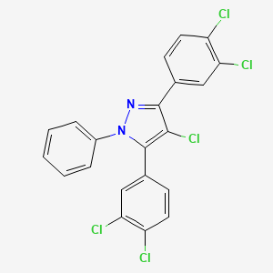 4-chloro-3,5-bis(3,4-dichlorophenyl)-1-phenyl-1H-pyrazole - 1006352-68-6