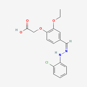 (4-{(Z)-[2-(2-chlorophenyl)hydrazinylidene]methyl}-2-ethoxyphenoxy)acetic acid - 