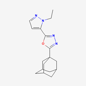 2-(1-Adamantyl)-5-(1-ethyl-1H-pyrazol-5-YL)-1,3,4-oxadiazole - 1005694-01-8