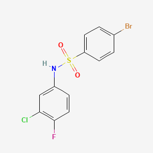 4-bromo-N-(3-chloro-4-fluorophenyl)benzenesulfonamide - 