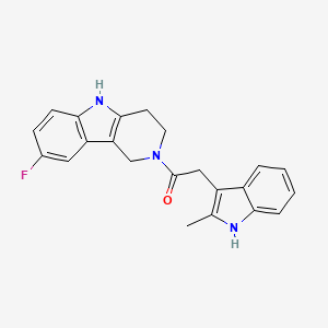 1-(8-fluoro-1,3,4,5-tetrahydro-2H-pyrido[4,3-b]indol-2-yl)-2-(2-methyl-1H-indol-3-yl)ethanone - 