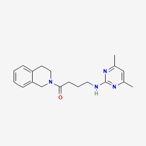 1-(3,4-dihydroisoquinolin-2(1H)-yl)-4-((4,6-dimethylpyrimidin-2-yl)amino)butan-1-one - 