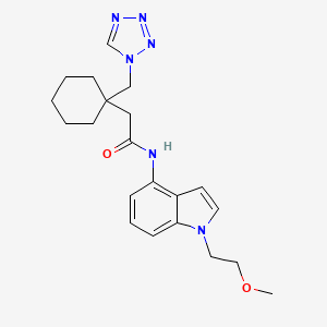 N-[1-(2-methoxyethyl)-1H-indol-4-yl]-2-[1-(1H-tetrazol-1-ylmethyl)cyclohexyl]acetamide - 