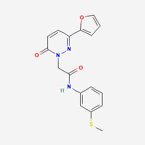 2-(3-(furan-2-yl)-6-oxopyridazin-1(6H)-yl)-N-(3-(methylthio)phenyl)acetamide - 