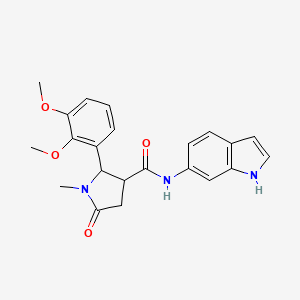 2-(2,3-dimethoxyphenyl)-N-(1H-indol-6-yl)-1-methyl-5-oxopyrrolidine-3-carboxamide - 