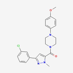 [3-(3-chlorophenyl)-1-methyl-1H-pyrazol-5-yl][4-(4-methoxyphenyl)piperazin-1-yl]methanone - 
