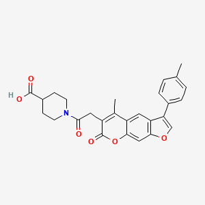 1-{[5-methyl-3-(4-methylphenyl)-7-oxo-7H-furo[3,2-g]chromen-6-yl]acetyl}piperidine-4-carboxylic acid - 