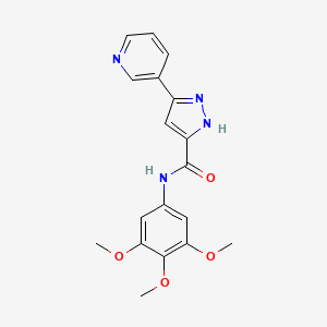 5-(pyridin-3-yl)-N-(3,4,5-trimethoxyphenyl)-1H-pyrazole-3-carboxamide - 