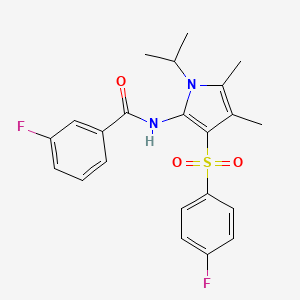 3-fluoro-N-{3-[(4-fluorophenyl)sulfonyl]-4,5-dimethyl-1-(propan-2-yl)-1H-pyrrol-2-yl}benzamide - 
