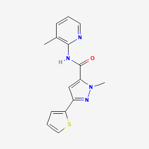 1-methyl-N-(3-methylpyridin-2-yl)-3-(thiophen-2-yl)-1H-pyrazole-5-carboxamide - 