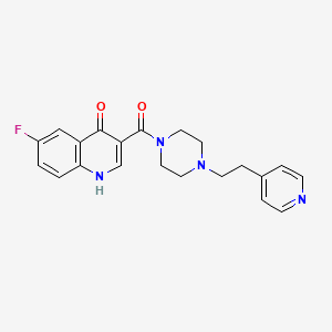 (6-Fluoro-4-hydroxyquinolin-3-yl){4-[2-(pyridin-4-yl)ethyl]piperazin-1-yl}methanone - 
