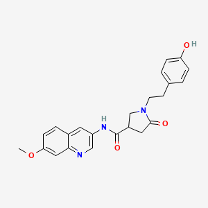1-[2-(4-hydroxyphenyl)ethyl]-N-(7-methoxyquinolin-3-yl)-5-oxopyrrolidine-3-carboxamide - 