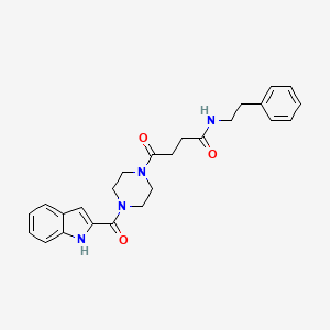 4-[4-(1H-indol-2-ylcarbonyl)piperazin-1-yl]-4-oxo-N-(2-phenylethyl)butanamide - 