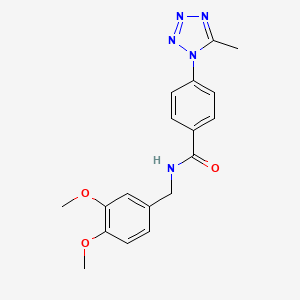 N-(3,4-dimethoxybenzyl)-4-(5-methyl-1H-tetrazol-1-yl)benzamide - 