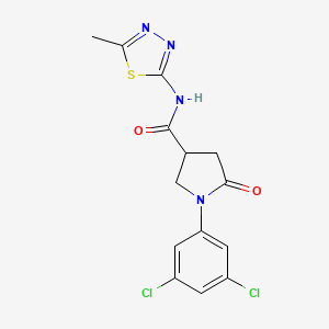 1-(3,5-dichlorophenyl)-N-(5-methyl-1,3,4-thiadiazol-2-yl)-5-oxopyrrolidine-3-carboxamide - 