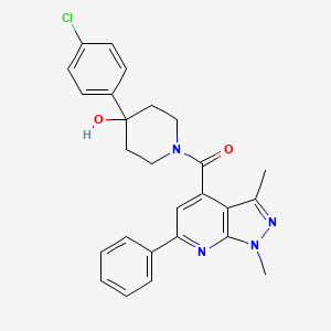 [4-(4-chlorophenyl)-4-hydroxypiperidin-1-yl](1,3-dimethyl-6-phenyl-1H-pyrazolo[3,4-b]pyridin-4-yl)methanone - 