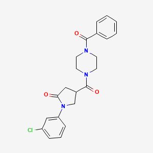 1-(3-Chlorophenyl)-4-{[4-(phenylcarbonyl)piperazin-1-yl]carbonyl}pyrrolidin-2-one - 