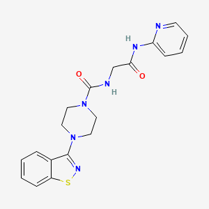 4-(1,2-benzothiazol-3-yl)-N-[2-oxo-2-(pyridin-2-ylamino)ethyl]piperazine-1-carboxamide - 