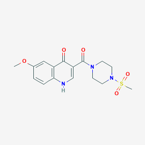 (4-Hydroxy-6-methoxyquinolin-3-yl)[4-(methylsulfonyl)piperazin-1-yl]methanone - 