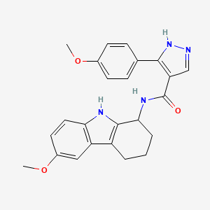 3-(4-methoxyphenyl)-N-(6-methoxy-2,3,4,9-tetrahydro-1H-carbazol-1-yl)-1H-pyrazole-4-carboxamide - 