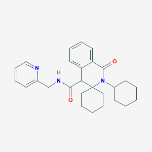 2'-cyclohexyl-1'-oxo-N-(pyridin-2-ylmethyl)-1',4'-dihydro-2'H-spiro[cyclohexane-1,3'-isoquinoline]-4'-carboxamide - 