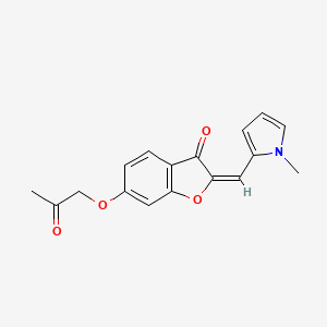 (2E)-2-[(1-methyl-1H-pyrrol-2-yl)methylidene]-6-(2-oxopropoxy)-1-benzofuran-3(2H)-one - 