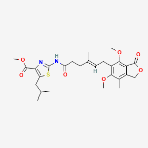 methyl 2-{[(4E)-6-(4,6-dimethoxy-7-methyl-3-oxo-1,3-dihydro-2-benzofuran-5-yl)-4-methylhex-4-enoyl]amino}-5-(2-methylpropyl)-1,3-thiazole-4-carboxylate - 