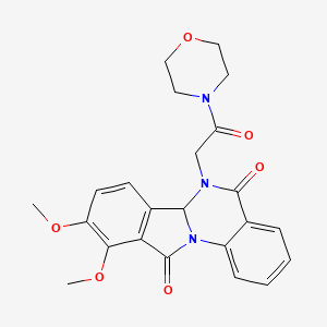 9,10-Dimethoxy-6-[2-(morpholin-4-yl)-2-oxoethyl]-6,6a-dihydroisoindolo[2,1-a]quinazoline-5,11-dione - 