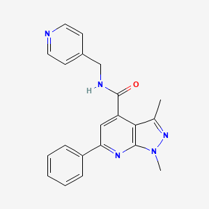 1,3-dimethyl-6-phenyl-N-(pyridin-4-ylmethyl)-1H-pyrazolo[3,4-b]pyridine-4-carboxamide - 