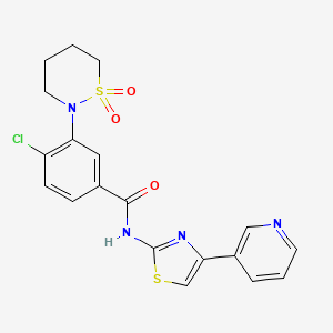 4-chloro-3-(1,1-dioxido-1,2-thiazinan-2-yl)-N-[(2Z)-4-(pyridin-3-yl)-1,3-thiazol-2(3H)-ylidene]benzamide - 