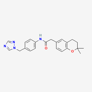 2-(2,2-dimethyl-3,4-dihydro-2H-chromen-6-yl)-N-[4-(1H-1,2,4-triazol-1-ylmethyl)phenyl]acetamide - 