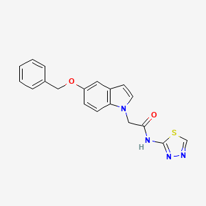 2-[5-(benzyloxy)-1H-indol-1-yl]-N-[(2Z)-1,3,4-thiadiazol-2(3H)-ylidene]acetamide - 