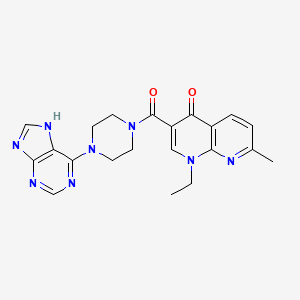 1-ethyl-7-methyl-3-{[4-(7H-purin-6-yl)piperazin-1-yl]carbonyl}-1,8-naphthyridin-4(1H)-one - 