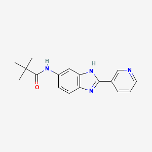2,2-dimethyl-N-[2-(pyridin-3-yl)-1H-benzimidazol-5-yl]propanamide - 