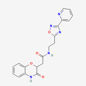 2-(3-hydroxy-2H-1,4-benzoxazin-2-yl)-N-{2-[3-(pyridin-2-yl)-1,2,4-oxadiazol-5-yl]ethyl}acetamide - 