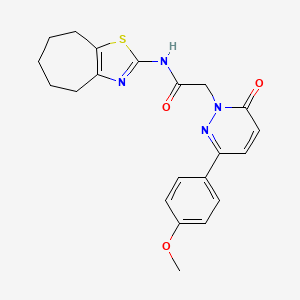 N-[(2Z)-3,4,5,6,7,8-hexahydro-2H-cyclohepta[d][1,3]thiazol-2-ylidene]-2-[3-(4-methoxyphenyl)-6-oxopyridazin-1(6H)-yl]acetamide - 