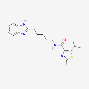 N-[5-(1H-benzimidazol-2-yl)pentyl]-2-methyl-5-(propan-2-yl)-1,3-thiazole-4-carboxamide - 