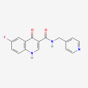 6-fluoro-4-hydroxy-N-(pyridin-4-ylmethyl)quinoline-3-carboxamide - 