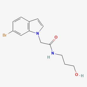 2-(6-bromo-1H-indol-1-yl)-N-(3-hydroxypropyl)acetamide - 