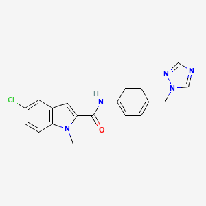 5-chloro-1-methyl-N-[4-(1H-1,2,4-triazol-1-ylmethyl)phenyl]-1H-indole-2-carboxamide - 